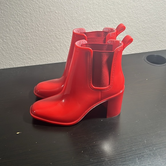 Jeffrey Campbell Red Hurricane Chelsea Boots - Picture 3 of 8